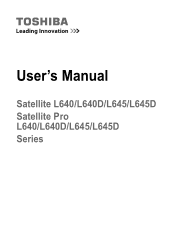 Toshiba Satellite Pro L640 PSK0HC-008003 Users Manual Canada; English