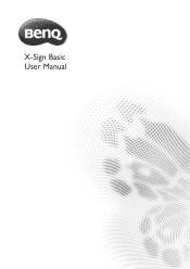 BenQ SV500 BH and S Series X-Sign Software Manual