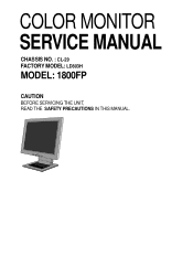 Dell 1800FP Service Manual