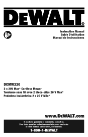 Dewalt DCMW220P2 Instruction Manual