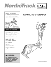 NordicTrack E9 Zl Elliptical Portuguese Manual