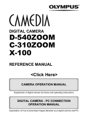 Olympus D540 D-540 Zoom Reference Manual (English - 5.2MB)