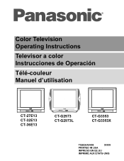 Panasonic CT27E13UG CT27E13 User Guide