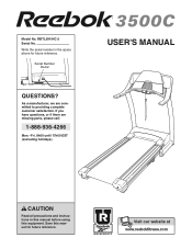 Reebok 3500c Treadmill Canadian English Manual