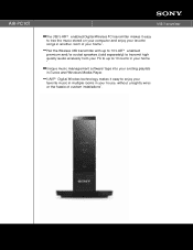 Sony AIR-PC10T Marketing Specifications