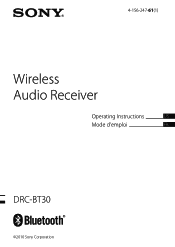 Sony DRC-BT30 Operating Instructions