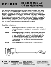 Belkin F5U700-BLK Installation Instructions