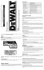 Dewalt DW0822 Instruction Manual