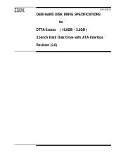IBM DTTA-351010 Hard Drive Specifications