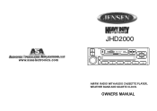 Jensen JHD2000 Owners Manual
