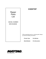 Maytag MEC5536BAB Repair Sheet