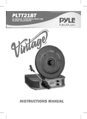 Pyle PLTT21BT Instruction Manual