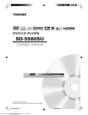 Toshiba SD-5980 Owners Manual