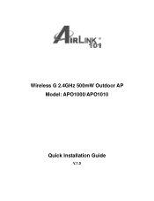 Airlink APO1000 Quick Installation Guide