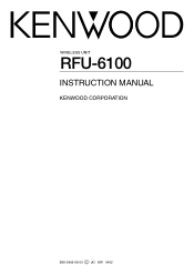 Kenwood RFU-6100 Instruction Manual