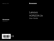 Lenovo Horizon 2e Table PC (English) User Guide - Lenovo Horizon 2e