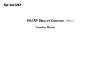 Sharp PN-L401C SHARP Display Connect User Guide