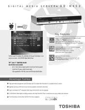 Toshiba SD-H400 Printable Spec Sheet