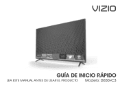 Vizio D650i-C3 Quickstart Guide (Spanish)