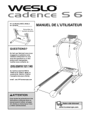Weslo Cadence S6 Treadmill French Manual
