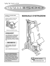 Weslo Gym 1500 Italian Manual