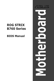Asus ROG STRIX B760-G GAMING WIFI ROG STRIX B760 Series BIOS Manual l English