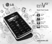 LG VX9100 Black Quick Start Guide - English