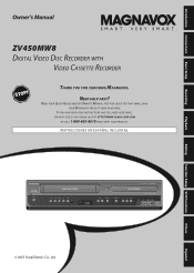 Magnavox ZV450MW8 Owners Manual