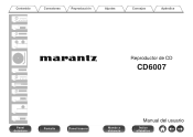 Marantz CD6007 Owners Manual In Spanish