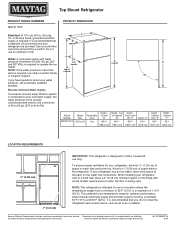 Maytag MRT311FFFZ Dimension Guide