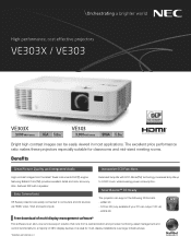 NEC NP-VE303 Specification Brochure