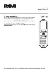 RCA VR6320 Owner/User Manual