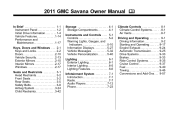 2011 GMC Savana 1500 Cargo Owner's Manual