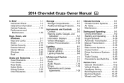 2014 Chevrolet Cruze Owner Manual