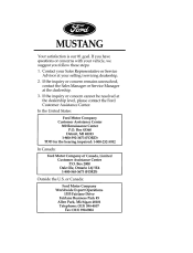 1997 Ford Mustang Owner Guide 1st Printing