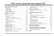 2005 Pontiac Bonneville Owner's Manual