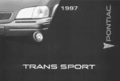 1997 Pontiac Trans Sport Owner's Manual