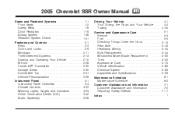 2005 Chevrolet SSR Pickup Owner's Manual