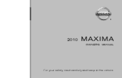 2010 Nissan Maxima Owner's Manual