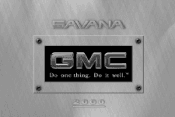 2000 GMC Savana Van Owner's Manual
