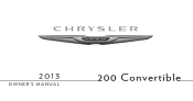 2013 Chrysler 200 Owner Manual Convertible