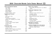 2006 Chevrolet Monte Carlo Owner's Manual