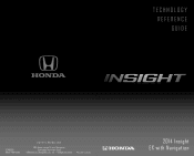 2014 Honda Insight 2014 Insight Technology Reference Guide (EX w/ Navi)