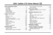 2004 Cadillac CTS-V Owner's Manual