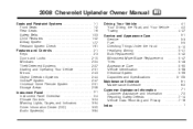 2008 Chevrolet Uplander Owner's Manual