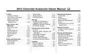 2012 Chevrolet Avalanche Owner's Manual