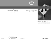 2010 Toyota Land Cruiser Navigation Manual