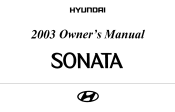 2003 Hyundai Sonata Owner's Manual