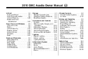 2010 GMC Acadia Owner's Manual