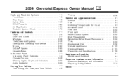 2004 Chevrolet Express Van Owner's Manual